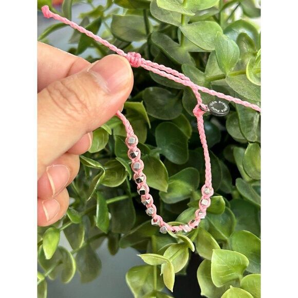 Pura Vida Pink Silver Beads Bracelet - Picture 3 of 3